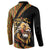 Ethiopia Button Sweatshirt Ethiopian Lion Style Pattern - Wonder Print Shop