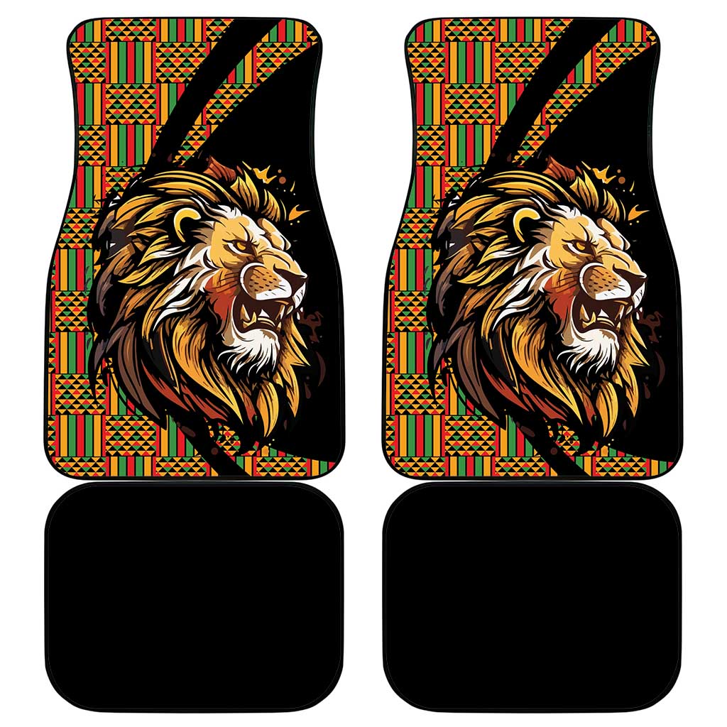Ethiopia Car Mats Ethiopian Lion Style Pattern - Wonder Print Shop