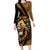 Ethiopia Family Matching Long Sleeve Bodycon Dress and Hawaiian Shirt Ethiopian Lion Style Pattern - Wonder Print Shop
