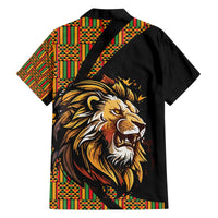 Ethiopia Family Matching Off The Shoulder Long Sleeve Dress and Hawaiian Shirt Ethiopian Lion Style Pattern - Wonder Print Shop