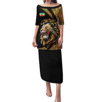 Ethiopia Family Matching Puletasi and Hawaiian Shirt Ethiopian Lion Style Pattern - Wonder Print Shop