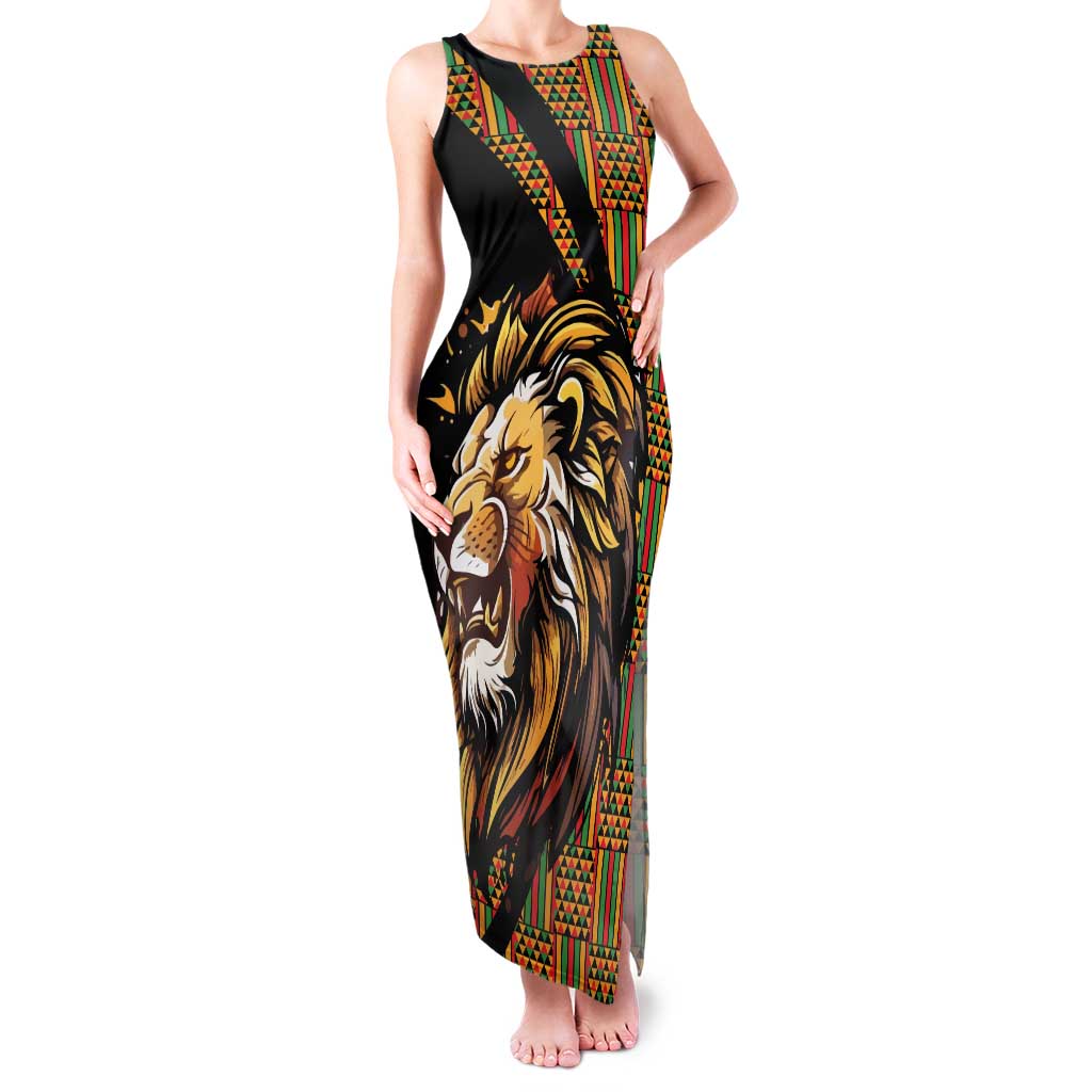 Ethiopia Family Matching Tank Maxi Dress and Hawaiian Shirt Ethiopian Lion Style Pattern - Wonder Print Shop