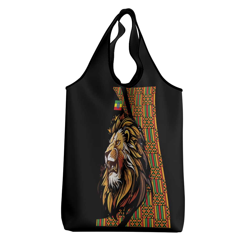 Ethiopia Grocery Bag Ethiopian Lion Style Pattern