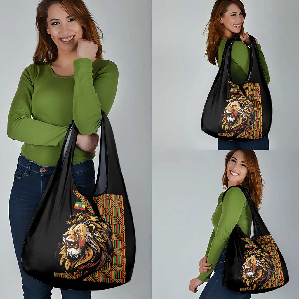 Ethiopia Grocery Bag Ethiopian Lion Style Pattern