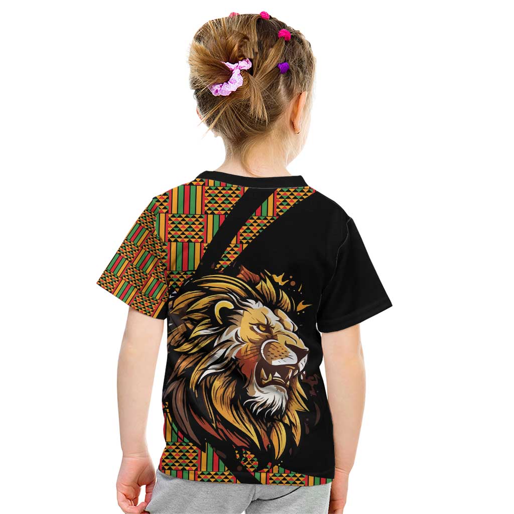 Ethiopia Kid T Shirt Ethiopian Lion Style Pattern - Wonder Print Shop