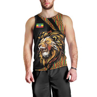 Ethiopia Men Tank Top Ethiopian Lion Style Pattern - Wonder Print Shop