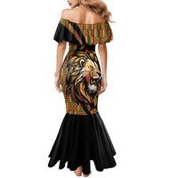 Ethiopia Mermaid Dress Ethiopian Lion Style Pattern - Wonder Print Shop