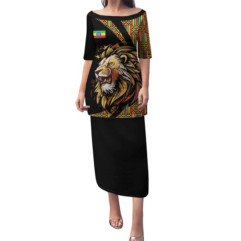 Ethiopia Puletasi Ethiopian Lion Style Pattern - Wonder Print Shop