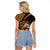 Ethiopia Raglan Cropped T Shirt Ethiopian Lion Style Pattern - Wonder Print Shop
