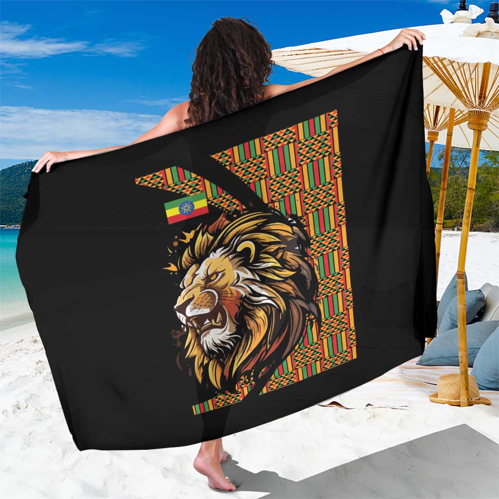 Ethiopia Sarong Ethiopian Lion Style Pattern - Wonder Print Shop