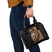 Ethiopia Shoulder Handbag Ethiopian Lion Style Pattern