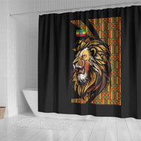 Ethiopia Shower Curtain Ethiopian Lion Style Pattern