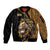 Ethiopia Sleeve Zip Bomber Jacket Ethiopian Lion Style Pattern - Wonder Print Shop