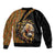 Ethiopia Sleeve Zip Bomber Jacket Ethiopian Lion Style Pattern - Wonder Print Shop