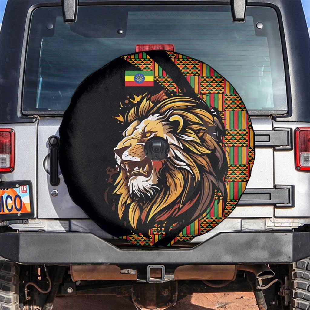 Ethiopia Spare Tire Cover Ethiopian Lion Style Pattern - Wonder Print Shop