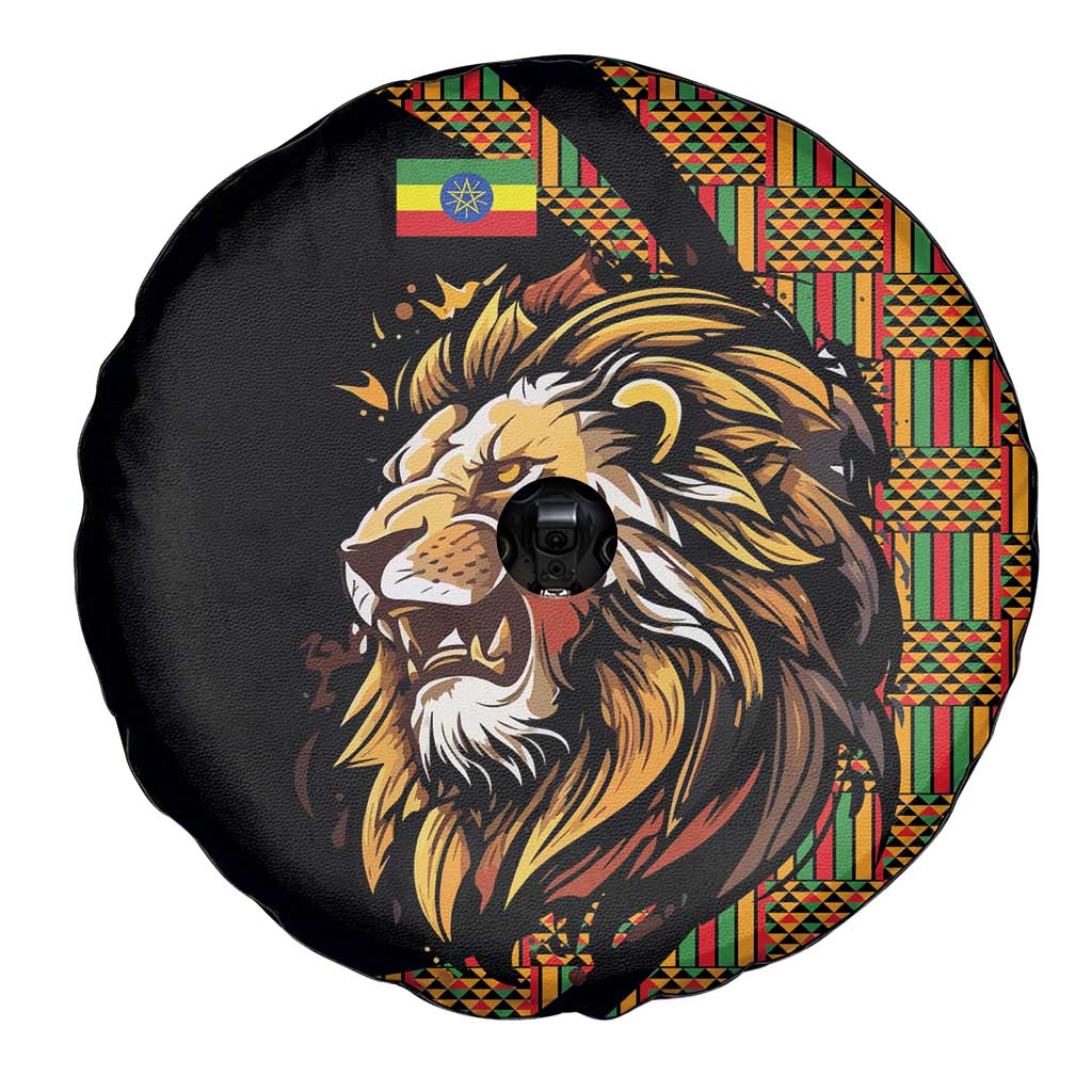 Ethiopia Spare Tire Cover Ethiopian Lion Style Pattern - Wonder Print Shop