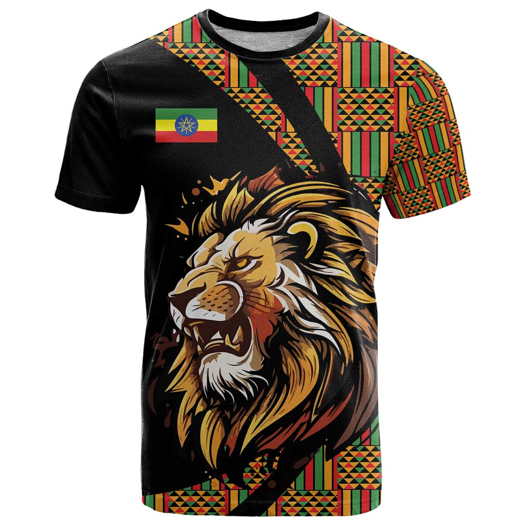 Ethiopia T Shirt Ethiopian Lion Style Pattern - Wonder Print Shop