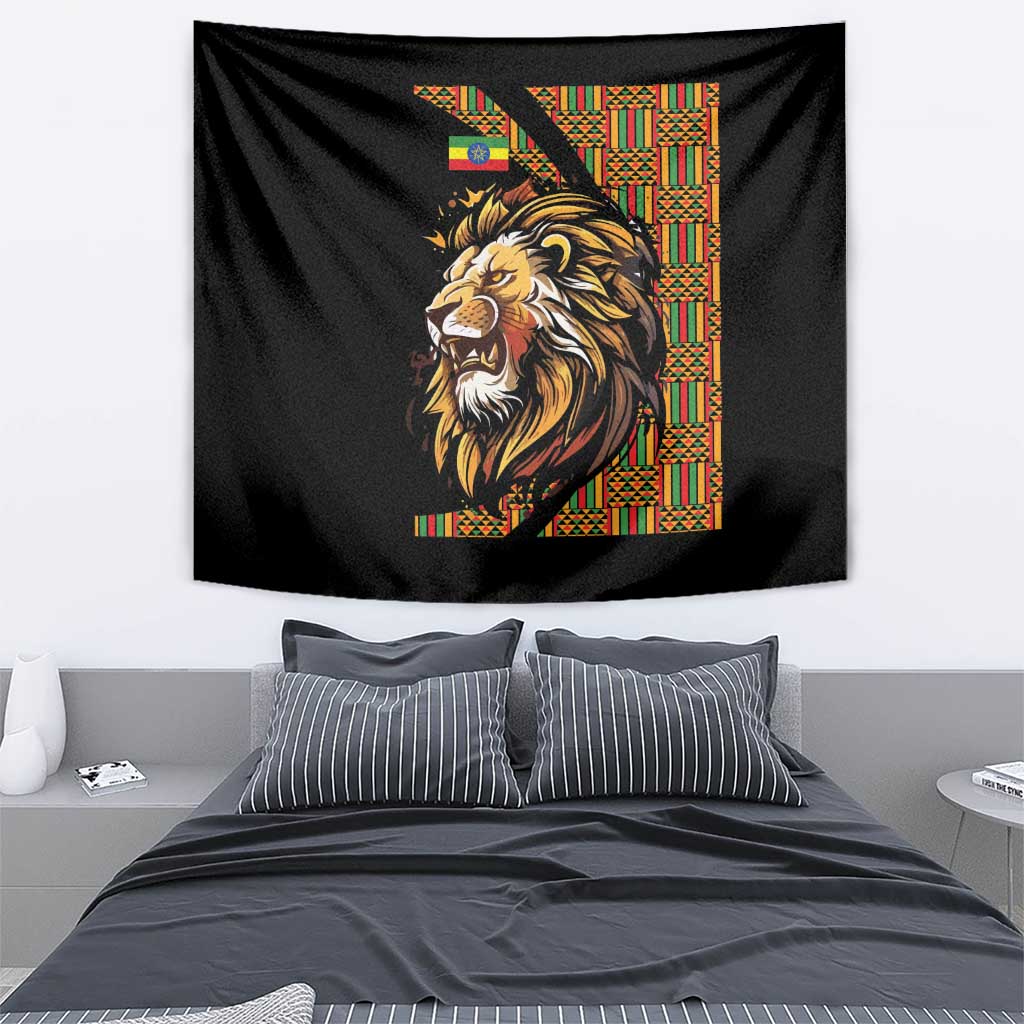 Ethiopia Tapestry Ethiopian Lion Style Pattern - Wonder Print Shop
