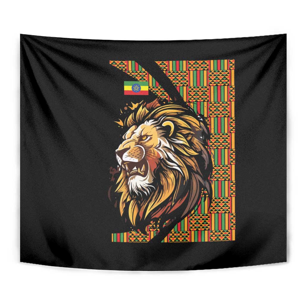 Ethiopia Tapestry Ethiopian Lion Style Pattern - Wonder Print Shop