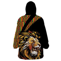 Ethiopia Wearable Blanket Hoodie Ethiopian Lion Style Pattern - Wonder Print Shop