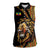 Ethiopia Women Sleeveless Polo Shirt Ethiopian Lion Style Pattern - Wonder Print Shop