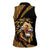 Ethiopia Women Sleeveless Polo Shirt Ethiopian Lion Style Pattern - Wonder Print Shop