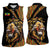 Ethiopia Women Sleeveless Polo Shirt Ethiopian Lion Style Pattern - Wonder Print Shop