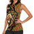 Ethiopia Women Sleeveless Polo Shirt Ethiopian Lion Style Pattern - Wonder Print Shop