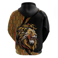 Ethiopia Zip Hoodie Ethiopian Lion Style Pattern - Wonder Print Shop