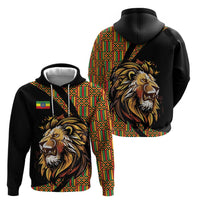 Ethiopia Zip Hoodie Ethiopian Lion Style Pattern - Wonder Print Shop