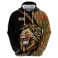 Ethiopia Zip Hoodie Ethiopian Lion Style Pattern - Wonder Print Shop