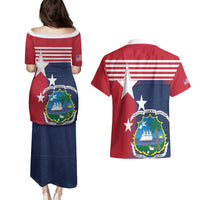 Liberia National Flag Day Couples Matching Puletasi and Hawaiian Shirt All Hail Liberia Hail