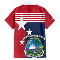Liberia National Flag Day Family Matching Short Sleeve Bodycon Dress and Hawaiian Shirt All Hail Liberia Hail