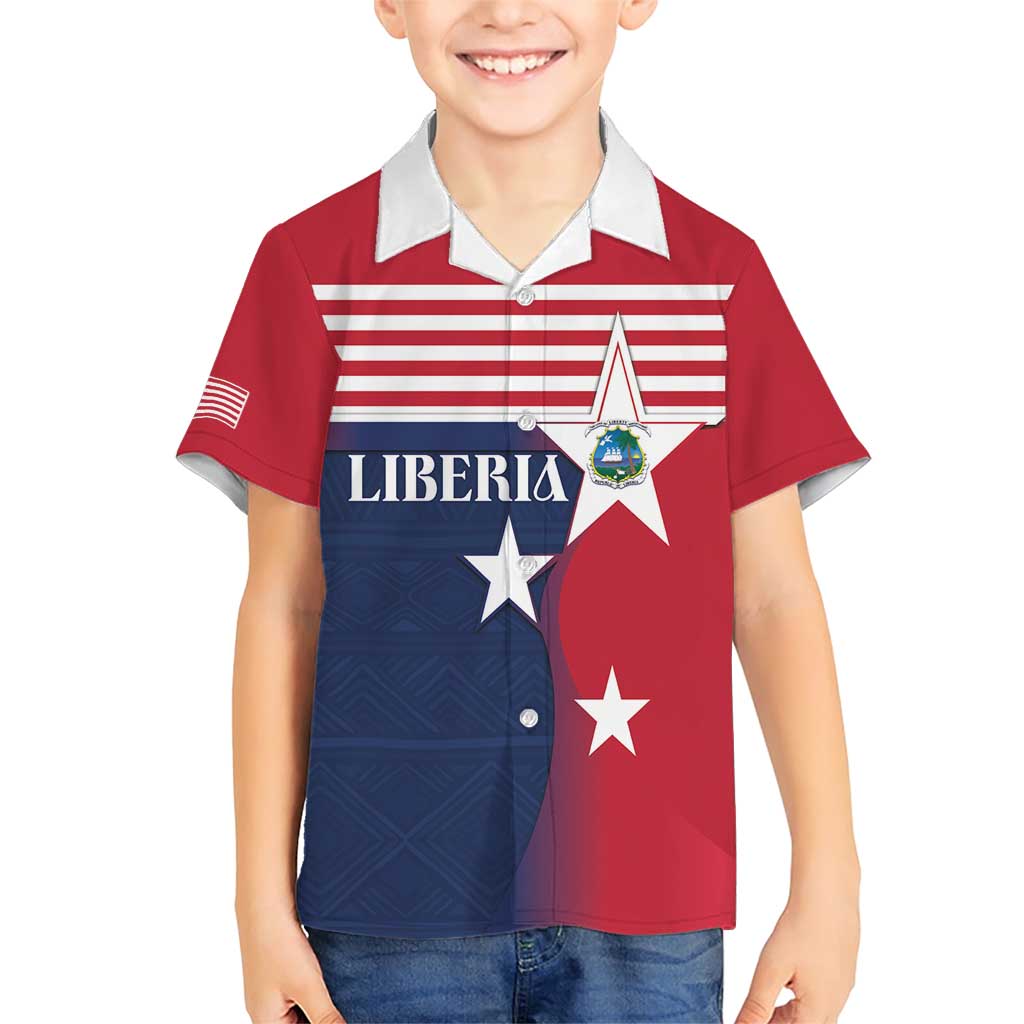 Liberia National Flag Day Family Matching Short Sleeve Bodycon Dress and Hawaiian Shirt All Hail Liberia Hail