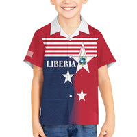 Liberia National Flag Day Family Matching Short Sleeve Bodycon Dress and Hawaiian Shirt All Hail Liberia Hail