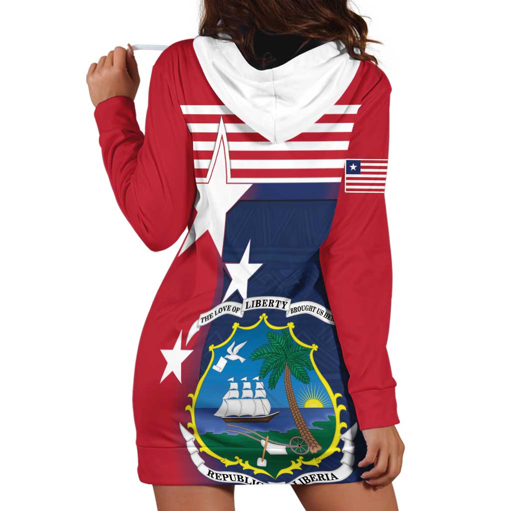 Liberia National Flag Day Hoodie Dress All Hail Liberia Hail