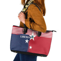 Liberia National Flag Day Leather Tote Bag All Hail Liberia Hail
