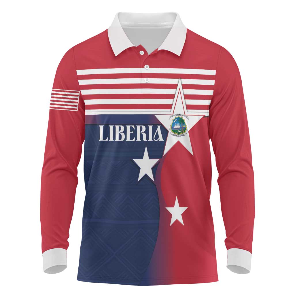 Liberia National Flag Day Long Sleeve Polo Shirt All Hail Liberia Hail