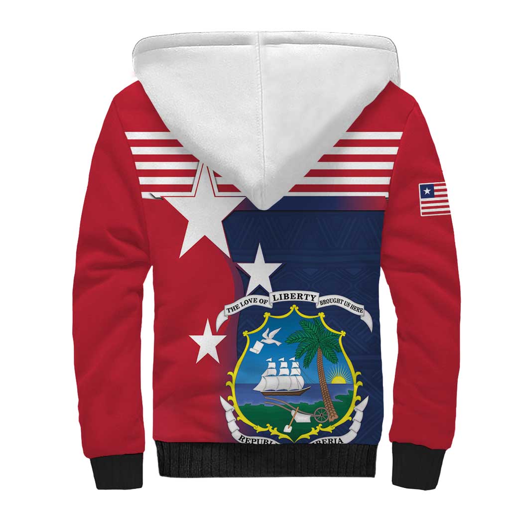 Liberia National Flag Day Sherpa Hoodie All Hail Liberia Hail