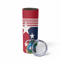 Liberia National Flag Day Skinny Tumbler All Hail Liberia Hail