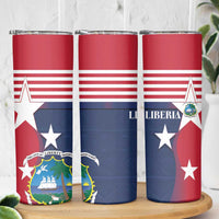 Liberia National Flag Day Skinny Tumbler All Hail Liberia Hail