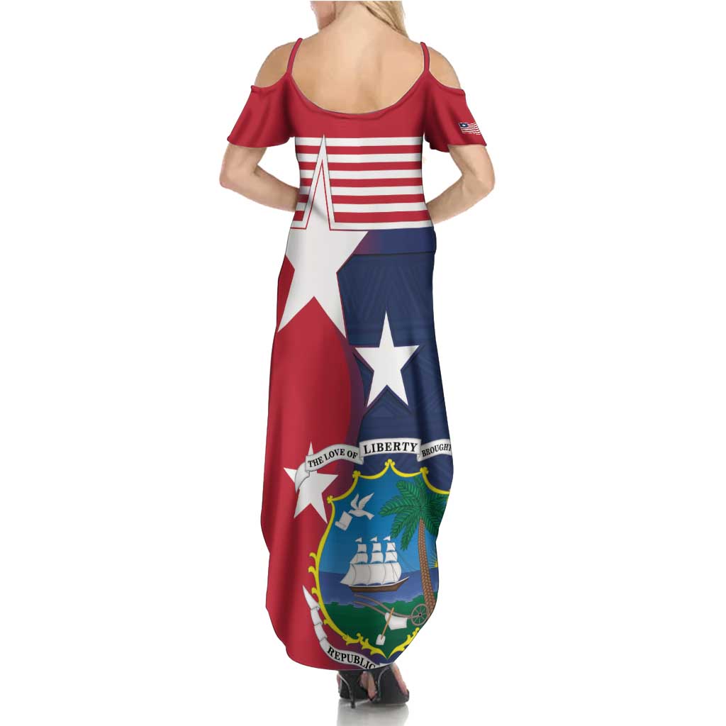 Liberia National Flag Day Summer Maxi Dress All Hail Liberia Hail