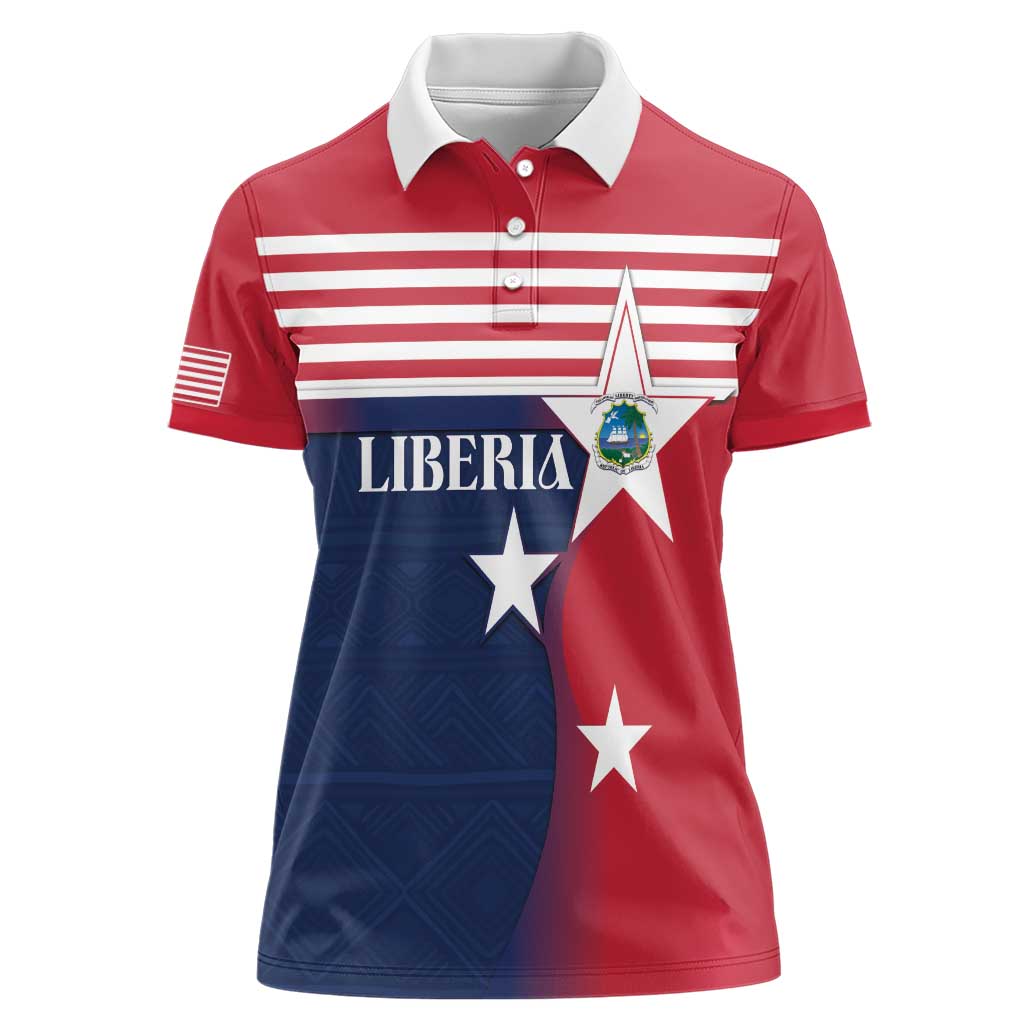 Liberia National Flag Day Women Polo Shirt All Hail Liberia Hail