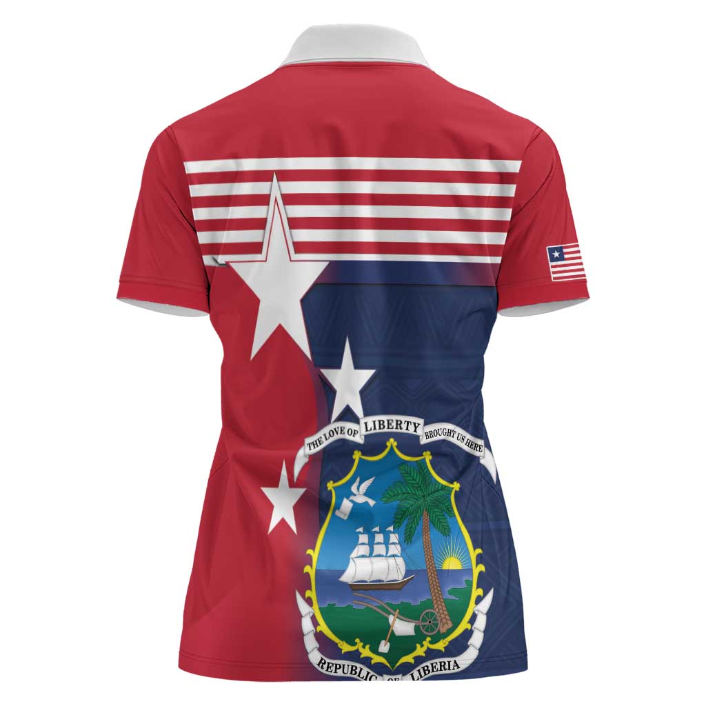 Liberia National Flag Day Women Polo Shirt All Hail Liberia Hail