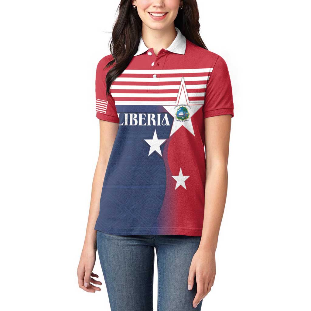 Liberia National Flag Day Women Polo Shirt All Hail Liberia Hail