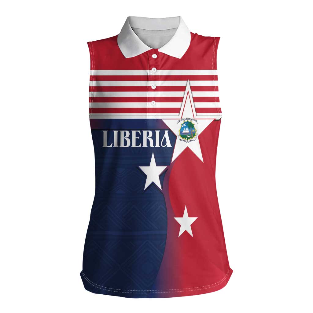 Liberia National Flag Day Women Sleeveless Polo Shirt All Hail Liberia Hail