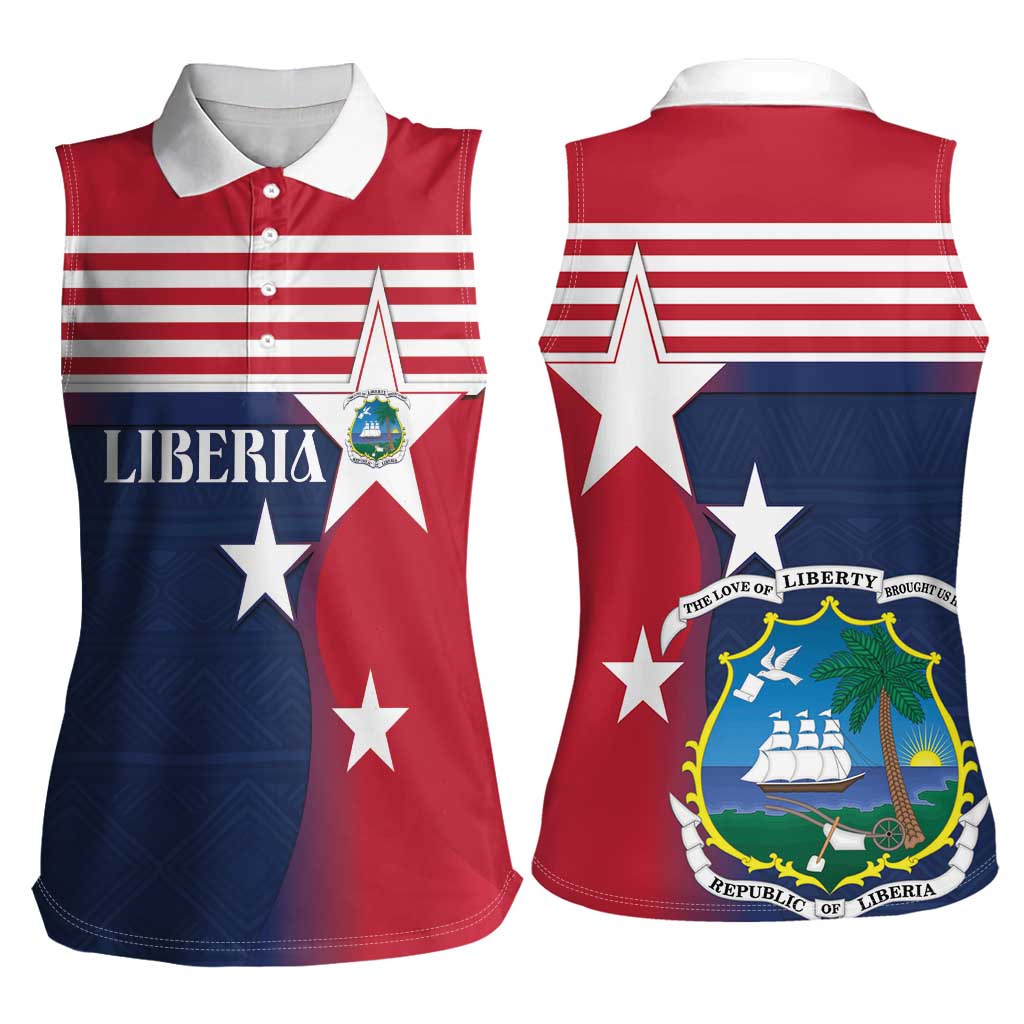 Liberia National Flag Day Women Sleeveless Polo Shirt All Hail Liberia Hail