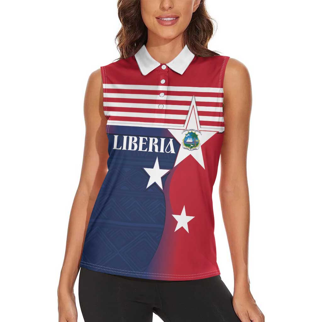 Liberia National Flag Day Women Sleeveless Polo Shirt All Hail Liberia Hail
