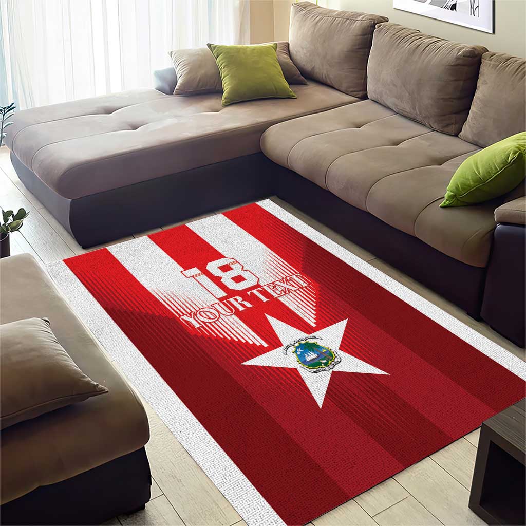 Custom Liberia Football Area Rug Lone Stars Go Champion