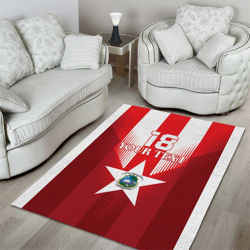 Custom Liberia Football Area Rug Lone Stars Go Champion